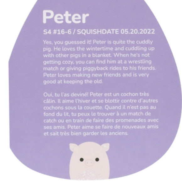 Squishmallows Peter the Pig Easter 2023 4.5 Inch - Picture 4 of 4